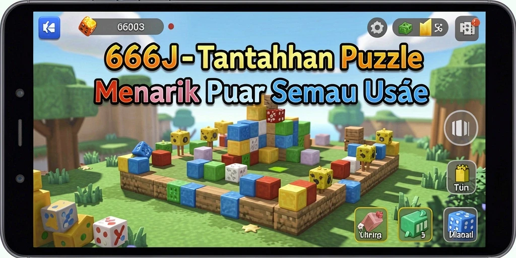 Screenshot gameplay <strong>666J</strong> menampilkan teka-teki yang menarik dan penuh warna.