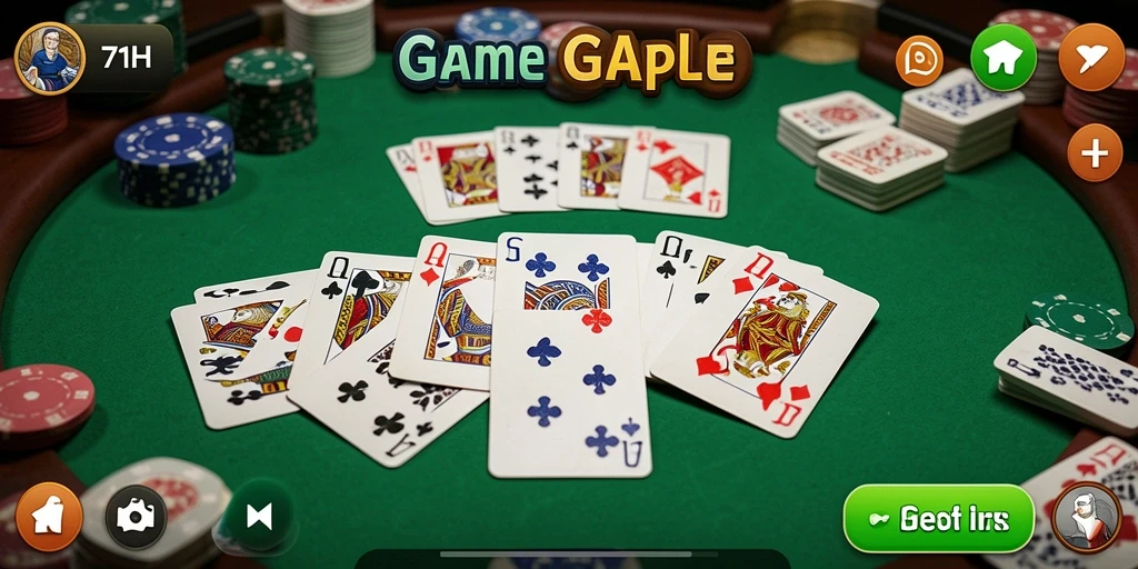 Tampilan gameplay seru di 71H dengan interaksi antar pemain.