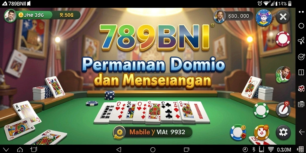 Tampilan menarik dari gameplay Domino di 789BNI.