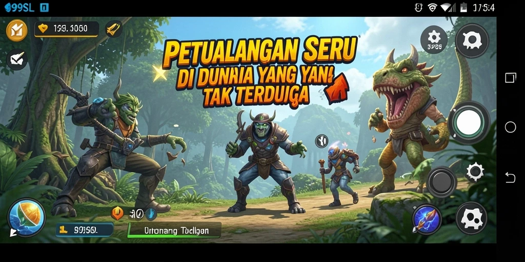 Tampilan gameplay 99SL yang menampilkan petualangan menarik dan karakter unik.