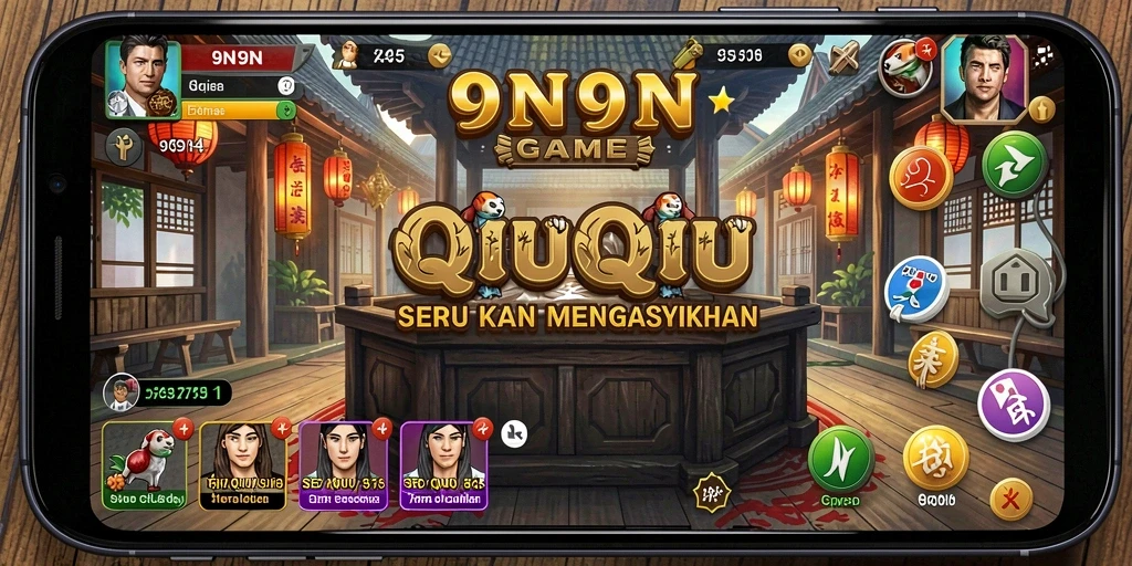 Gameplay menarik dalam 9N9N, mendemonstrasikan strategi QiuQiu.