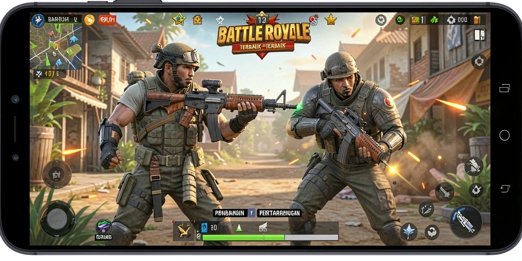 Gameplay seru di BARU01 dengan baku tembak intens.