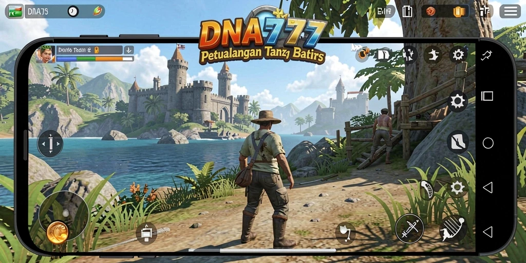 Screenshot gameplay DNA777 yang menampilkan kebebasan dalam eksplorasi dunia terbuka.