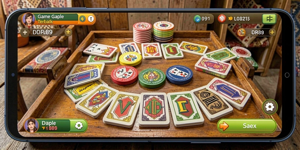 Tampilan gameplay Gaple yang menarik dan interaktif di IDR89.