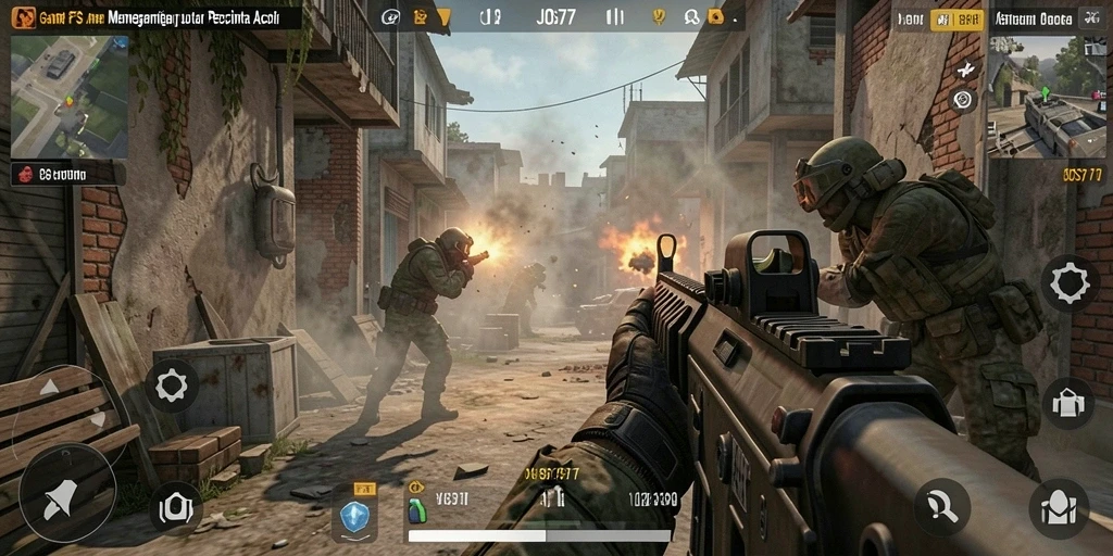 Screenshot gameplay JOS77 menampilkan aksi tembak-menembak seru dan grafis menakjubkan.