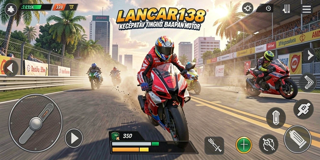 Gameplay balapan motor yang seru dan mendebarkan dari LANCAR138.