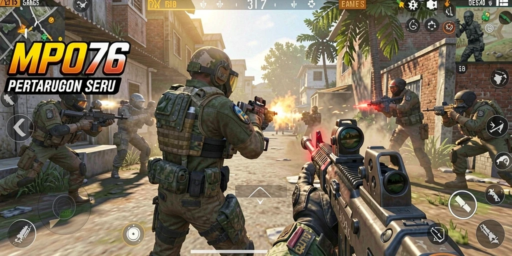 Menampilkan momen gameplay menegangkan dalam MPO76.