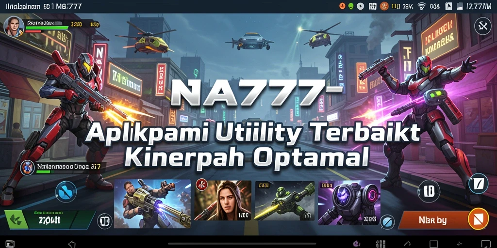 Tampilan antarmuka utama aplikasi NA777 untuk optimalisasi Utility.
