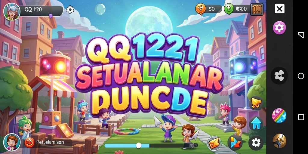 Screenshot utama gameplay QQ1221 menampilkan aksi menarik di dunia Arcade.