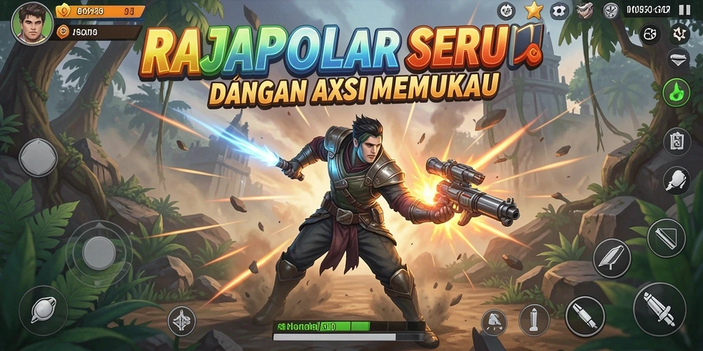 Tampilan seru dari gameplay RAJAPOLA yang penuh aksi.