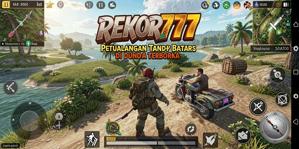 Screenshot menunjukkan gameplay menakjubkan di dunia terbuka REKOR777.