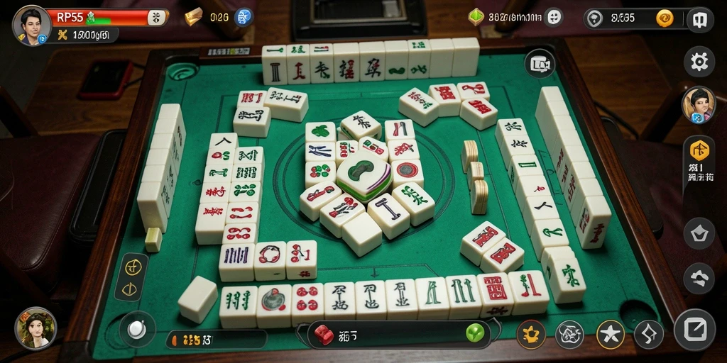 Tampilan gameplay Mahjong yang menantang dan menyenangkan di RP55.