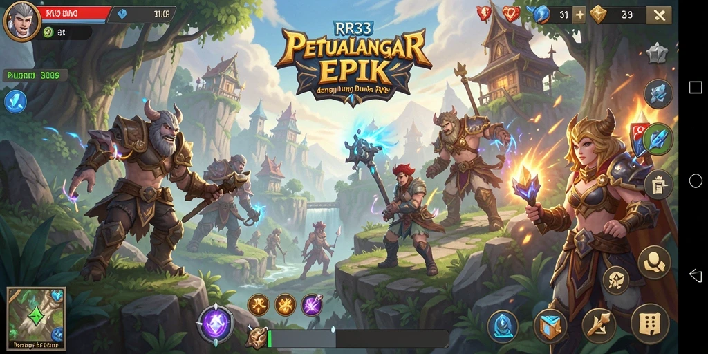 Gameplay mendebarkan dalam dunia RPG yang luas.