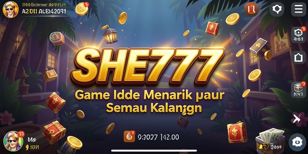Tampilan gameplay <strong>SHE777</strong> yang santai dan mengasyikkan dengan elemen Idle.