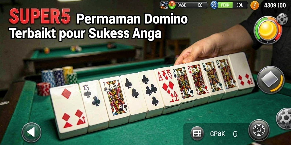 Tampilan gameplay menarik dari SUPER5 dalam permainan Domino.