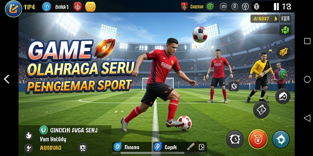 Tangkapan layar gameplay SVIP4 yang menunjukkan aksi mendebarkan pertandingan olahraga.