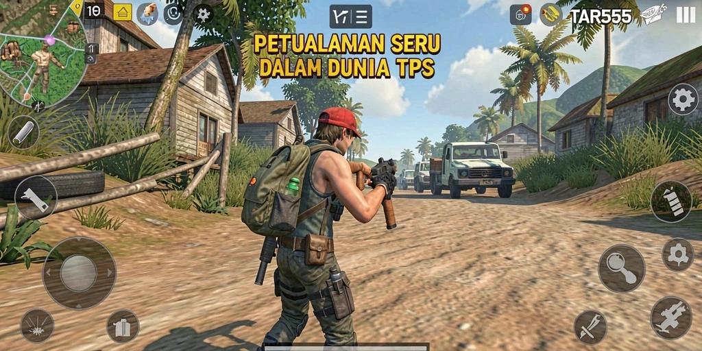 Tampilan gameplay TPS yang mendebarkan dan penuh aksi.
