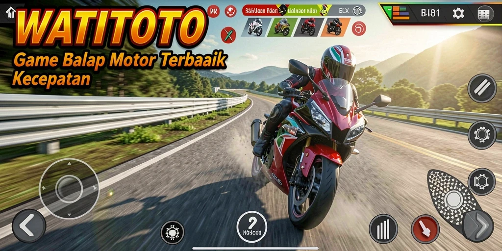 Gameplay balapan motor yang seru dan menegangkan.